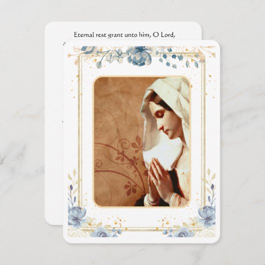 Jungfrau Mary Katholic Beerdigung Gedenkkarte (Vorne/Hinten)