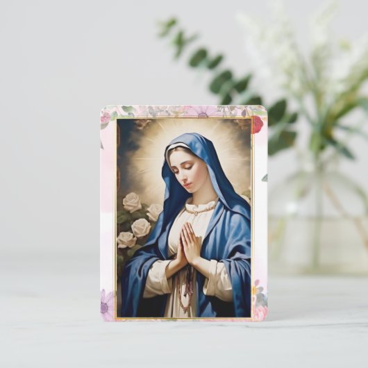 Jungfrau Mary Katholic Beerdigung Gedenkkarte (Stehend Vorderseite)