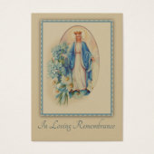 Jungfrau Mary Katholic Beerdigung Gedenkkarte (Vorderseite)