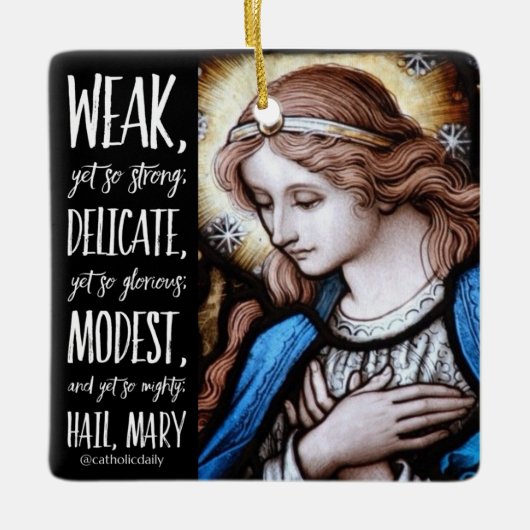Jungfrau Mary Katholic Christmas Ornament (Vorderseite)