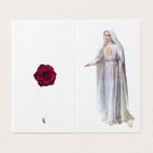 Jungfrau Mary Katholic Condolence Danke, Karten (Außenseite Aufgefaltet)