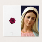 Jungfrau Mary Katholic Condolence Danke, Karten (Außenseite Aufgefaltet)