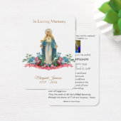 Jungfrau Mary Katholic Funeral Memorial Holcard - (Schreibtisch)