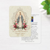 Jungfrau Mary Katholic Funeral Memorial Holcard - (Schreibtisch)