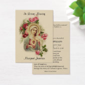 Jungfrau Mary Katholic Funeral Memorial Holcard - (Schreibtisch)