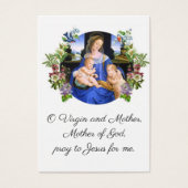 Jungfrau Mary Katholic Funeral Memorial Holcard - (Vorderseite)