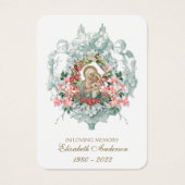 Jungfrau Mary Katholic Funeral Memorial Holcard - (Vorderseite)