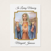 Jungfrau Mary Katholic Funeral Memorial Holcard - (Vorderseite)