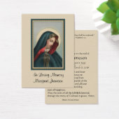 Jungfrau Mary Katholic Funeral Memorial Holcard - (Schreibtisch)
