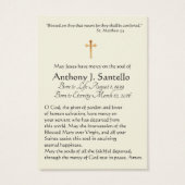 Jungfrau Mary Katholic Funeral Memorial Holcard - (Rückseite)