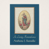 Jungfrau Mary Katholic Funeral Memorial Holcard - (Vorderseite)