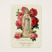 Jungfrau Mary Katholic Funeral Memorial Holcard - (Vorderseite)