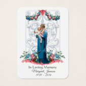 Jungfrau Mary Katholic Funeral Memorial Holcard - (Vorderseite)