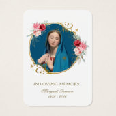 Jungfrau Mary Katholic Funeral Memorial Holcard - (Vorderseite)