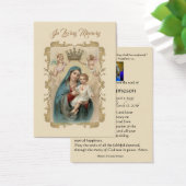 Jungfrau Mary Katholic Funeral Memorial Holcard - (Schreibtisch)