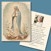 Jungfrau Mary Katholic Funeral Memorial Holcard -