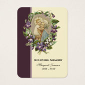 Jungfrau Mary Katholic Funeral Memorial Holcard - (Vorderseite)
