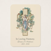 Jungfrau Mary Katholic Funeral Memorial Holcard - (Vorderseite)