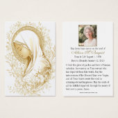 Jungfrau Mary Katholic Funeral Memorial Holcard - (Vorne & Hinten)