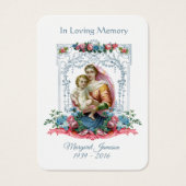 Jungfrau Mary Katholic Funeral Memorial Holcard - (Vorderseite)