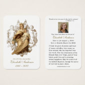 Jungfrau Mary Katholic Funeral Memorial Holcard - (Vorne & Hinten)