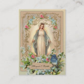 Jungfrau Mary Katholic Funeral Memorial Holcard - Platzkarte (Vorderseite)