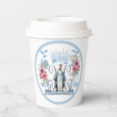 Jungfrau Mary Katholic Religious Mother Mary Flora Pappbecher (Rückseite)