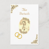 Jungfrau Mary Katholic Sepia Wedding Enclosure Car Begleitkarte (Vorderseite)