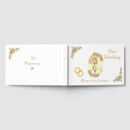 Jungfrau Mary Katholic Sepia Wedding Gästebuch