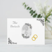 Jungfrau Mary Katholic Silver Wedding Card Begleitkarte (Stehend Vorderseite)
