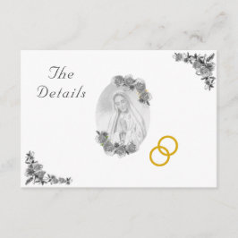 Jungfrau Mary Katholic Silver Wedding Card Begleitkarte