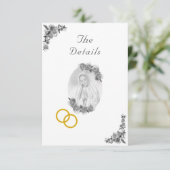 Jungfrau Mary Katholic Silver Wedding Card Begleitkarte (Stehend Vorderseite)