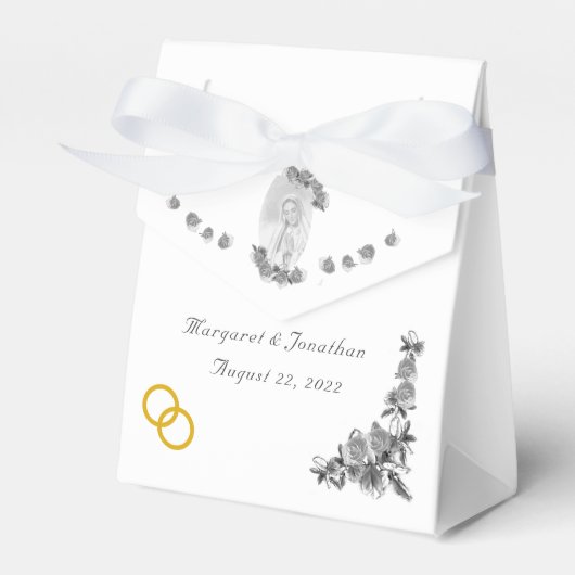 Jungfrau Mary Katholic Silver Wedding Geschenkschachtel (Vorderseite)