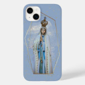Jungfrau Mary Katholic Sky Blue & Gold Case-Mate iPhone Hülle (Rückseite)