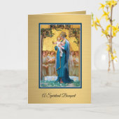 Jungfrau Mary Katholic Spiritual Bouquet Praetkart Karte (Gelbe Blume)