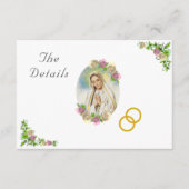 Jungfrau Mary Katholic Wedding Card Begleitkarte (Vorderseite)