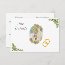 Jungfrau Mary Katholic Wedding Card