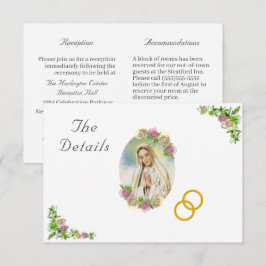 Jungfrau Mary Katholic Wedding Card Begleitkarte