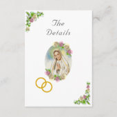 Jungfrau Mary Katholic Wedding Card Begleitkarte (Vorderseite)