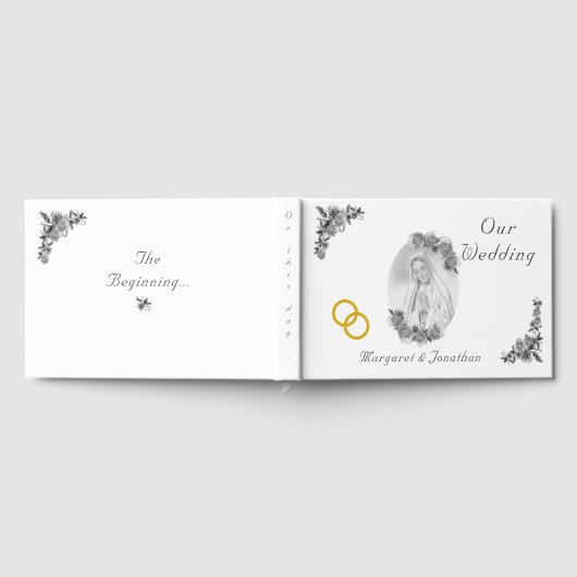 Jungfrau Mary Katholic Wedding Gästebuch (Voll)