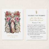Jungfrau Mary Katholic Wedding Prayer Card (Vorne & Hinten)