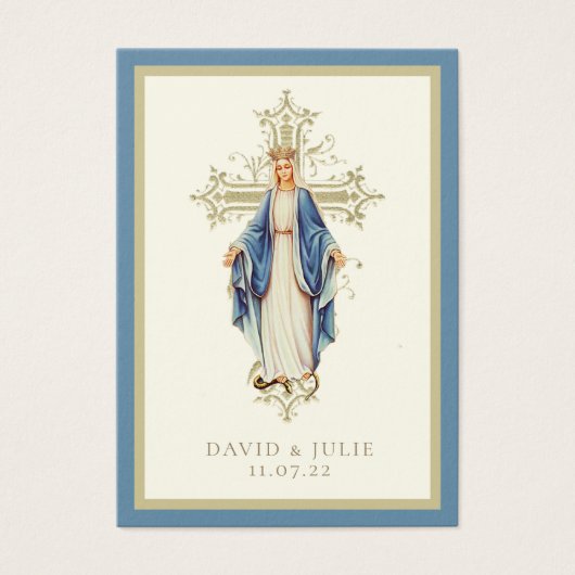 Jungfrau Mary Katholic Wedding Prayer Card (Vorderseite)