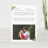 Jungfrau Mary Katholic Wedding Program Programm (Rückseite)