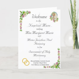 Jungfrau Mary Katholic Wedding Program Programm