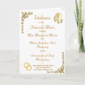 Jungfrau Mary Katholic Wedding Program Programm (Vorderseite)