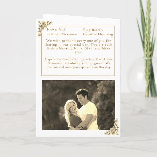 Jungfrau Mary Katholic Wedding Program Programm (Rückseite)