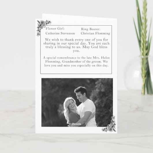 Jungfrau Mary Katholic Wedding Program Programm (Rückseite)