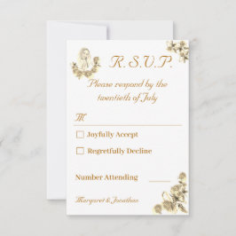 Jungfrau Mary Katholic Wedding Response Card RSVP Karte