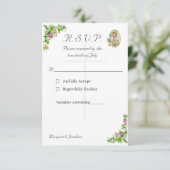 Jungfrau Mary Katholic Wedding Response Card RSVP Karte (Stehend Vorderseite)