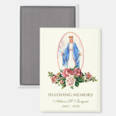 Jungfrau Mary katholische BeerdigungsGedenkstätte Magnet (Vorderseite/Rückseite)